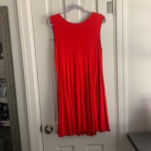 Bright red tshirt dress